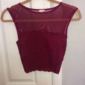 Garage Burgundy Crop Top
